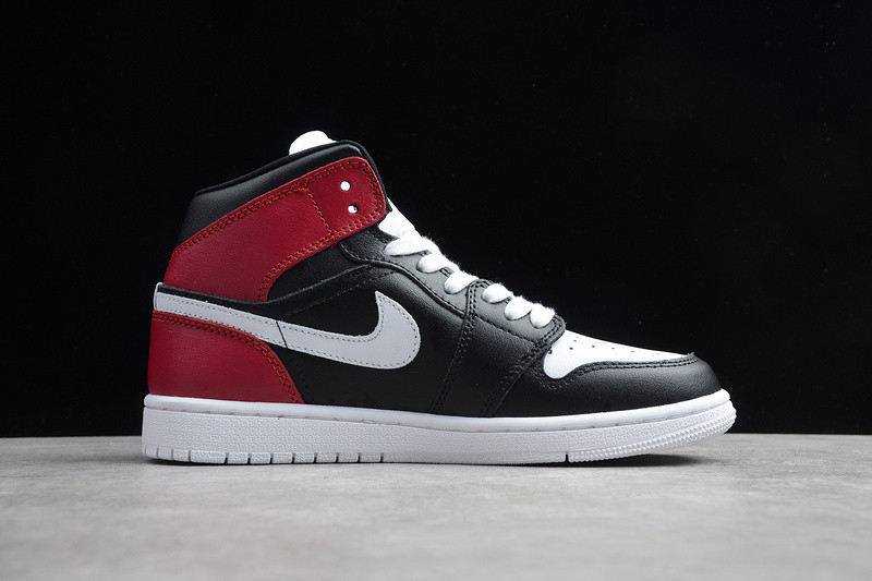 Jordan 1 Mid Black Noble Red BQ6472-016