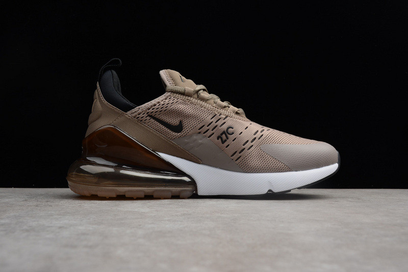NIKE mens Air Max 270 “Sepia Stone” Black/ Summit White  AH8050-200