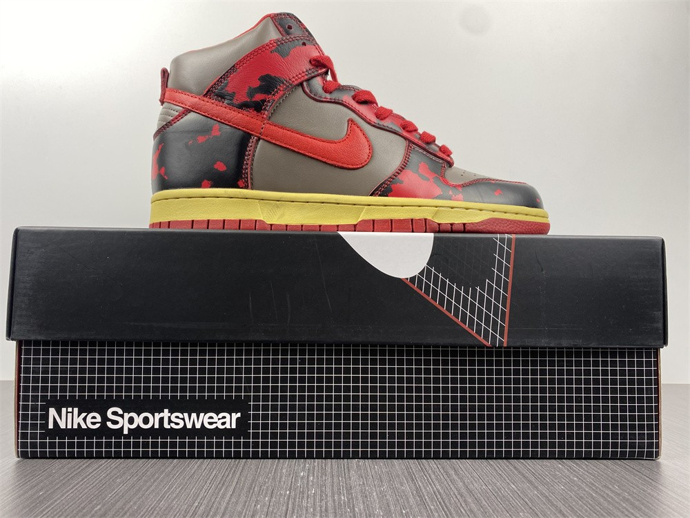 Nike Dunk High 1985 “Red Acid Wash” DD9404-600