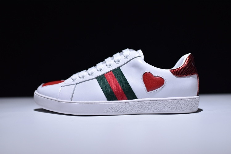 GC Ace Embroidered Low-Top Sneaker with RED HEART WOMENS