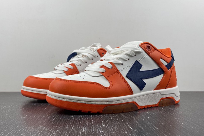 OFF-WHITE Out Of Office OOO Low Tops White Orange Blue