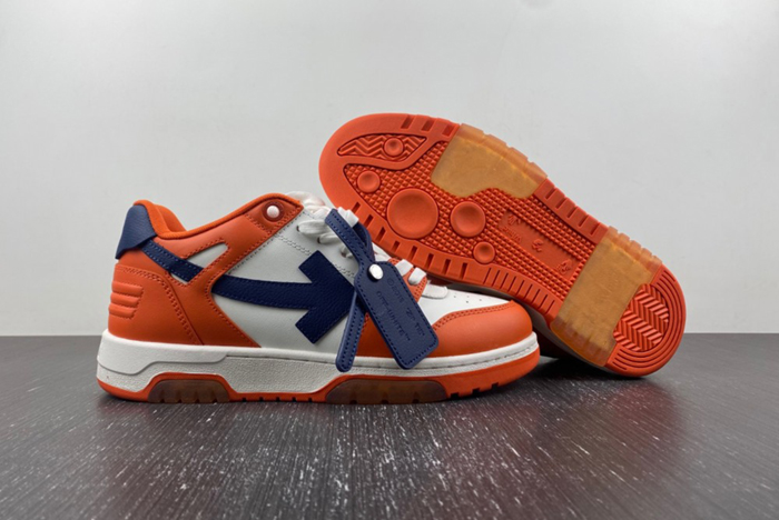 OFF-WHITE Out Of Office OOO Low Tops White Orange Blue