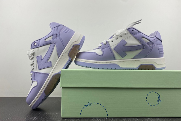 OFF-WHITE Out Of Office Calf Leather White Lilac